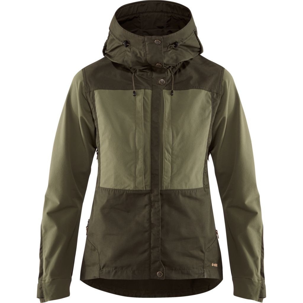 FJÄLLRÄVEN Keb Jacket W, Deep Forest-Laurel Green (vzorek) velikost: S