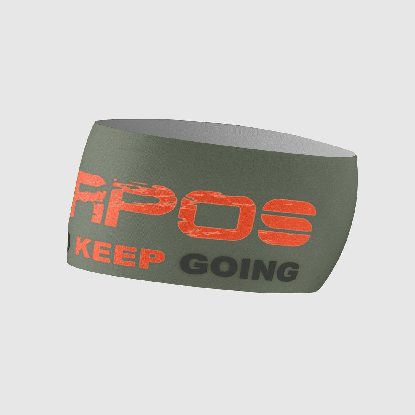 KARPOS M Pelmetto Headband, Thyme/Spicy Orange/Black Sand