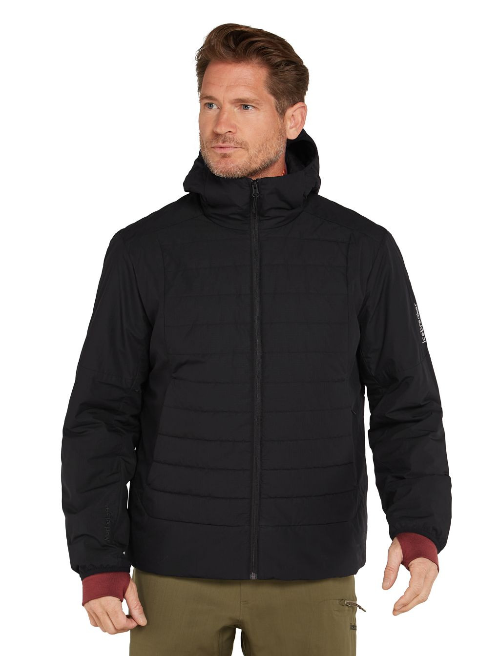 Pánská merino bunda ICEBREAKER Mens 1360 MerinoLoft Jacket, Black velikost: L