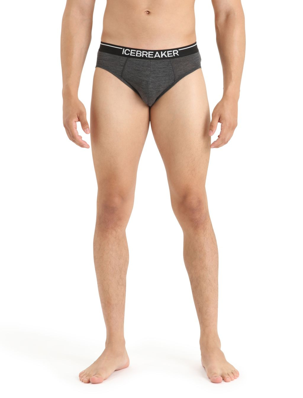 Pánské merino slipy ICEBREAKER Mens Anatomica Briefs, Jet Heather velikost: M