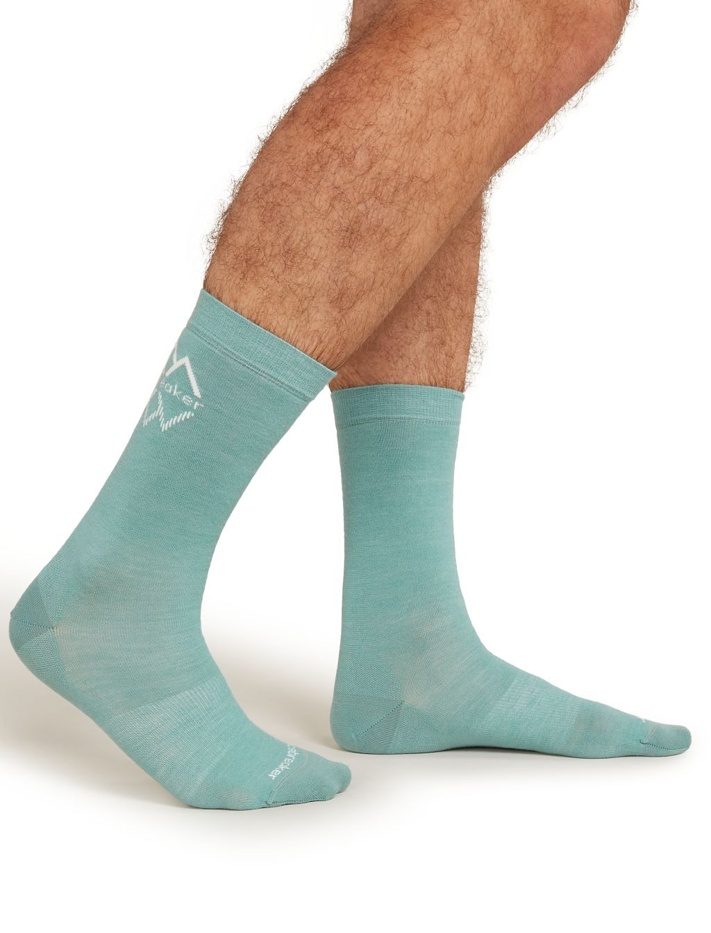 Pánské merino městské ponožky ICEBREAKER Mens Lifestyle Fine Gauge Crew IB Lo Re, Cloud Ray/Snow velikost: 45-49 (LXL)