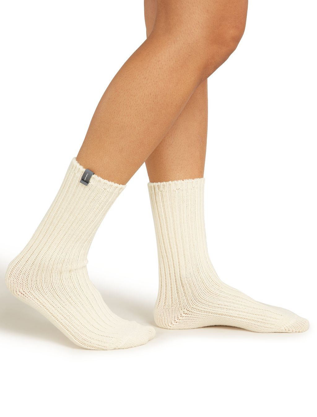 Unisex merino lyžařské ponožky ICEBREAKER U Ski Lodge Crew, Undyed velikost: 42,5-49 (LXL)