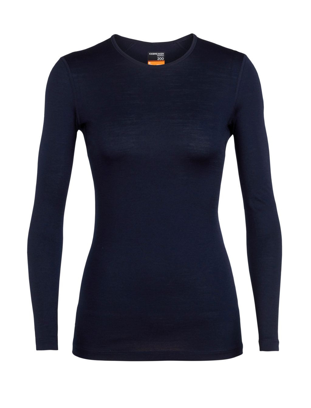 Dámské merino tričko s dlouhým rukávem ICEBREAKER Wmns 200 Oasis LS Crewe, Midnight Navy velikost: L