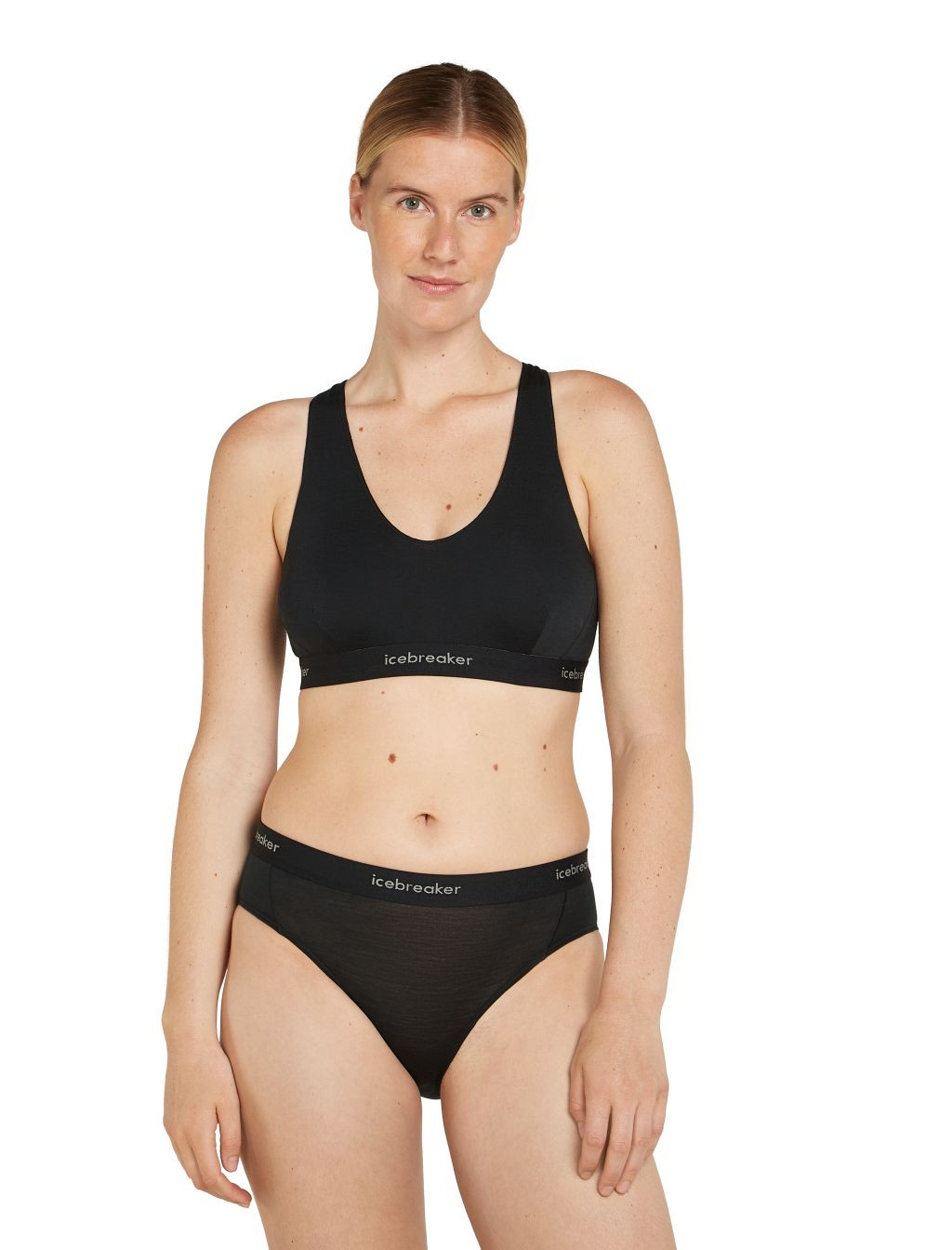 Dámská merino podprsenka ICEBREAKER Wmns 125 Cool-Lite Sprite Racerback Bra, Black velikost: M