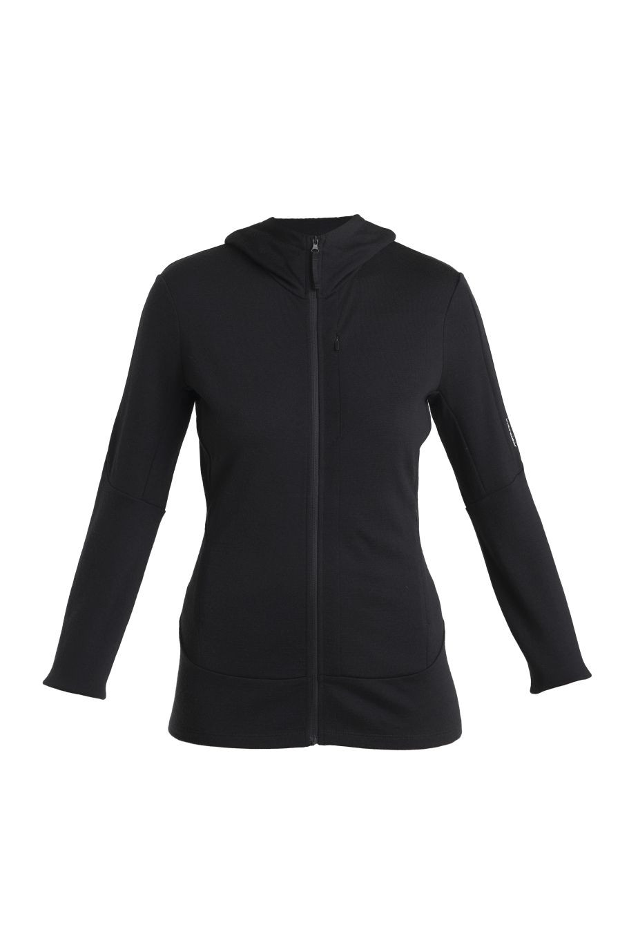 Dámská merino mikina s kapucí ICEBREAKER Wmns 260 Quantum IV LS Zip Ho, Black velikost: L