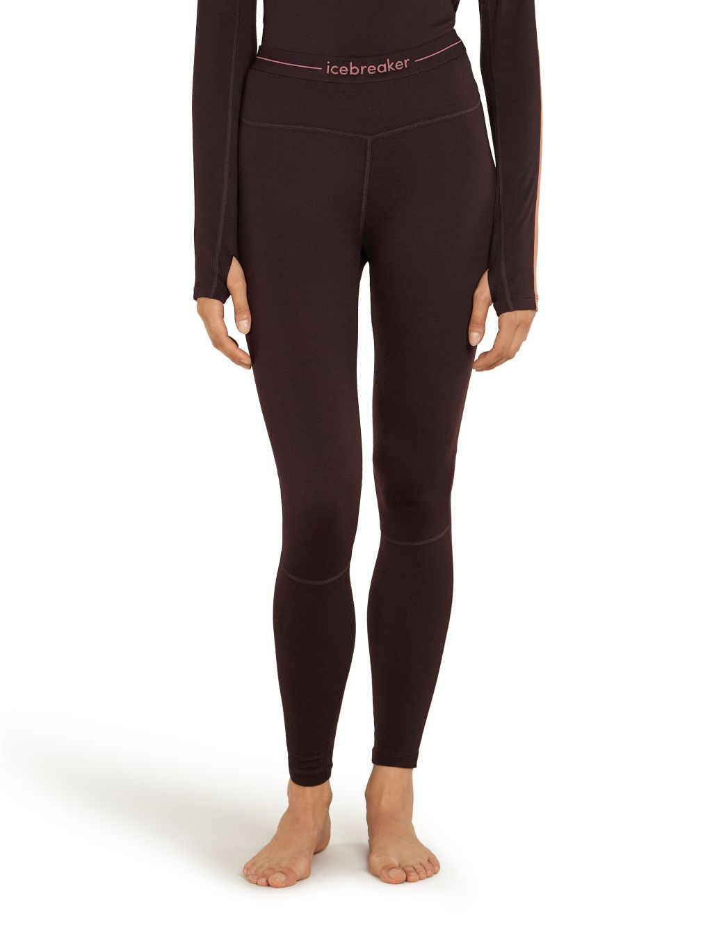 Dámské merino spodky ICEBREAKER Wmns ZoneKnit 260 Leggings, Bittersweet velikost: L