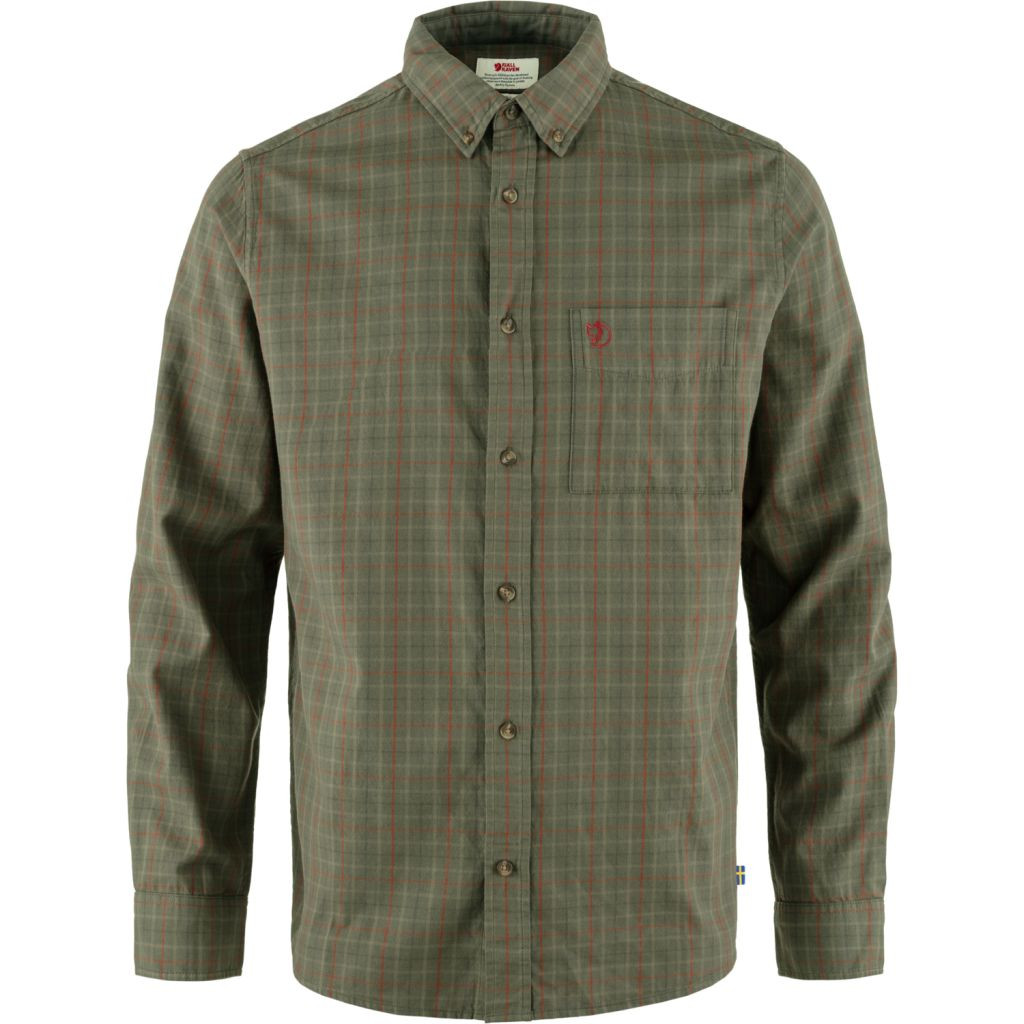 FJÄLLRÄVEN Sörmland Lite Flannel Shirt M, Laurel Green-Light Olive (vzorek) velikost: M