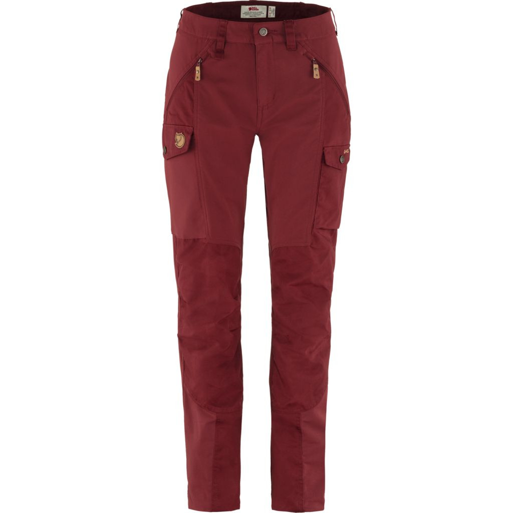 FJÄLLRÄVEN Nikka Trousers Curved W, Bordeaux Red (vzorek) velikost: 38