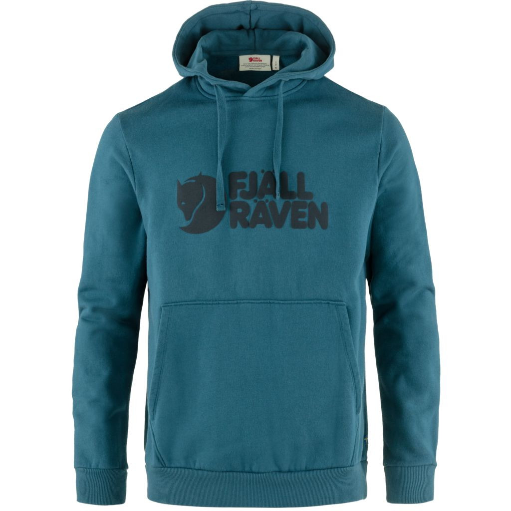 FJÄLLRÄVEN Fjällräven Logo Hoodie M, Deep Sea (vzorek) velikost: M