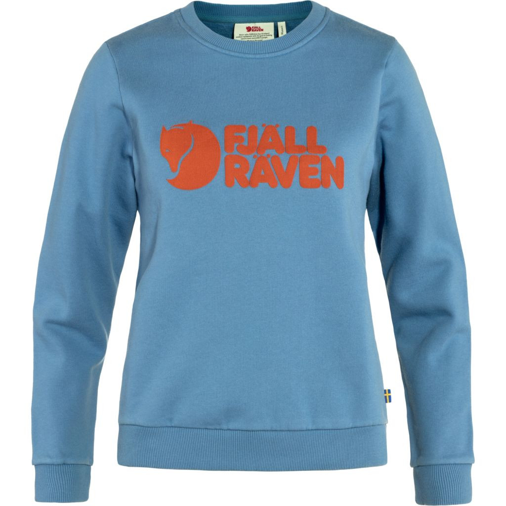 FJÄLLRÄVEN Fjällräven Logo Sweater W, Dawn Blue-Terracotta Brown (vzorek) velikost: S