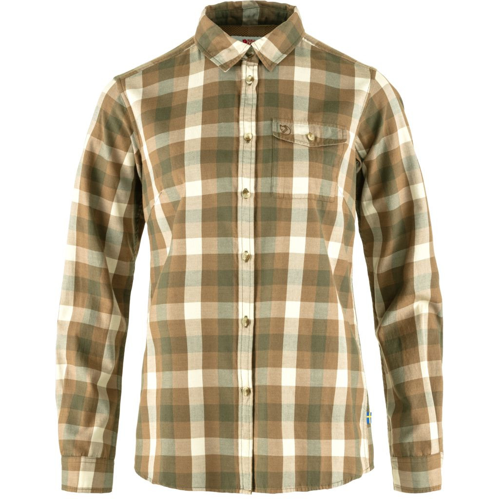 FJÄLLRÄVEN Lappland Mesh Shirt W, Laurel Green-Dark Sand (vzorek) velikost: S