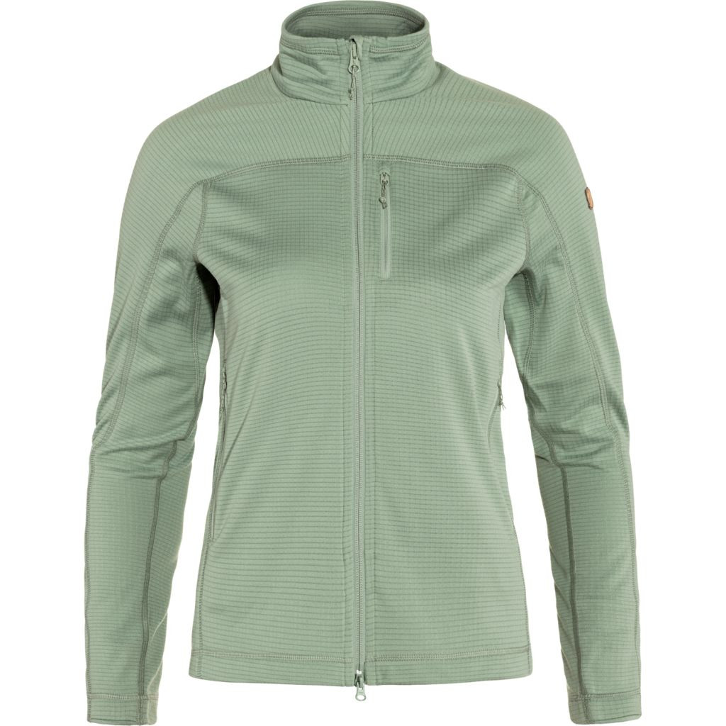 FJÄLLRÄVEN Abisko Lite Fleece Jacket W, Misty Green (vzorek) velikost: S