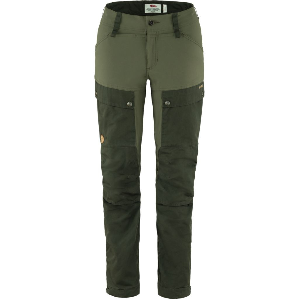 FJÄLLRÄVEN Keb Trousers W, Deep Forest-Laurel Green (vzorek) velikost: 38