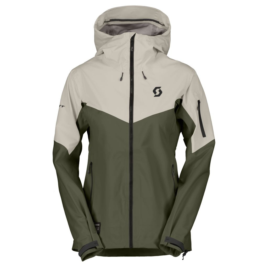 SCOTT Jacket W'S Explorair 3L, Dust White/Douglas Green (vzorek) velikost: M