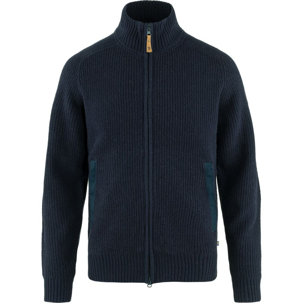 FJÄLLRÄVEN Övik Cardigan Knit M, Dark Navy (vzorek) velikost: L