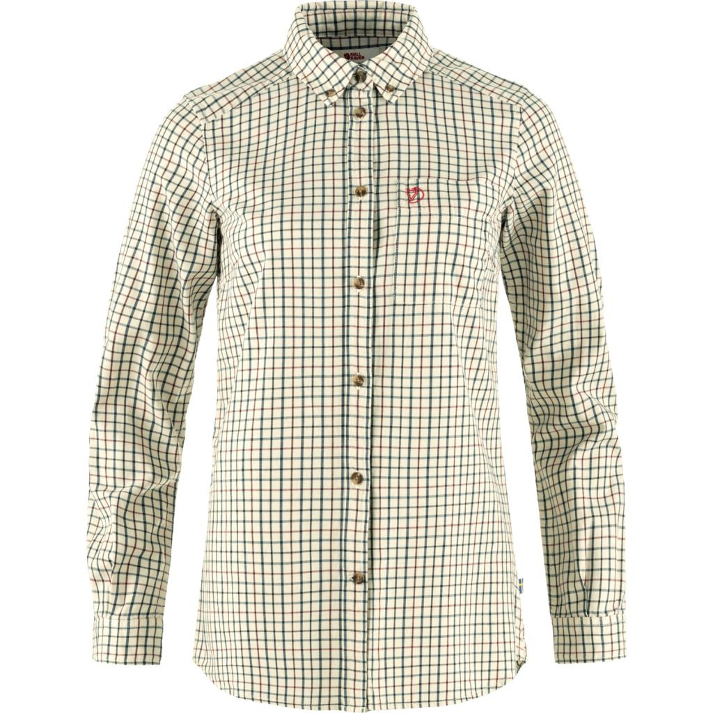 FJÄLLRÄVEN Sörmland Lite Flannel Shirt W, Chalk White-Dark Navy (vzorek) velikost: S