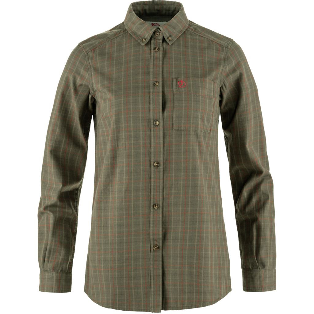 FJÄLLRÄVEN Sörmland Lite Flannel Shirt W, Laurel Green-Light Olive (vzorek) velikost: M