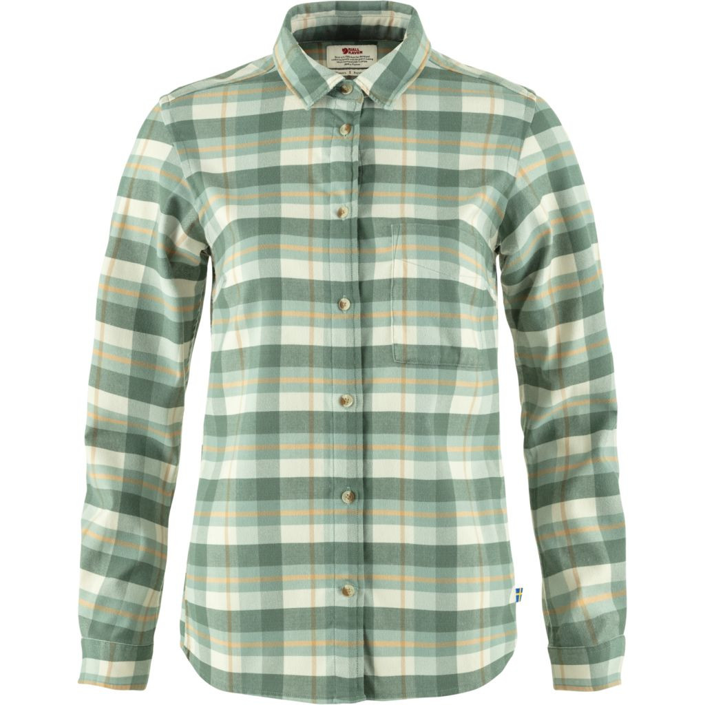 FJÄLLRÄVEN Singi Fjäll Shirt W, Patina Green-Chalk White (vzorek) velikost: S