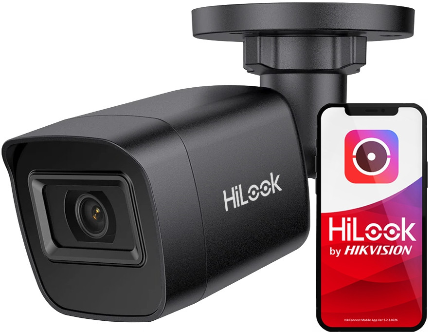 4MPx venkovní Ip kamera HiLook by Hikvision Black IR20 PoE Aplikace