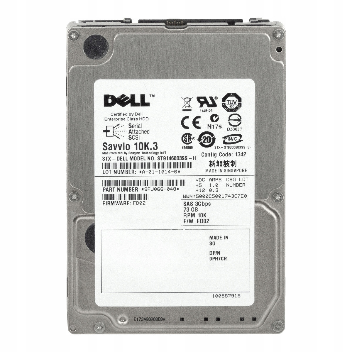 Dell 0PH7CR 73GB 10K 16MB Sas 2,5'' ST9146803SS-H