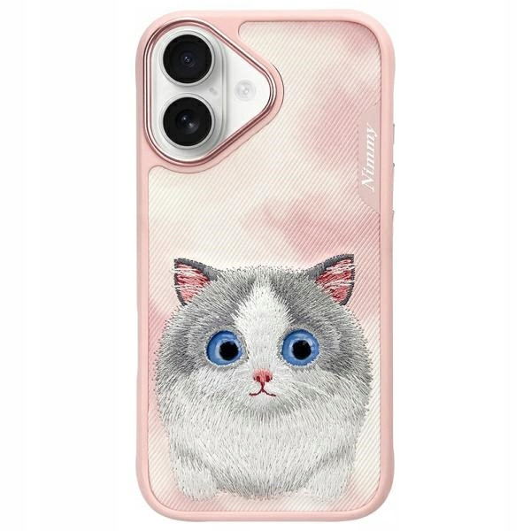Nimmy pouzdro iPhone 16 6.1 růžové/pink Big Eyed Pet 2.0 Cat