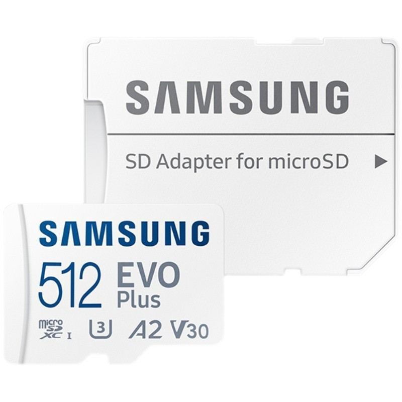 Paměťová karta Samsung 512GB microSDXC, Uhs-i U3 A2 Evo Plus s adaptérem