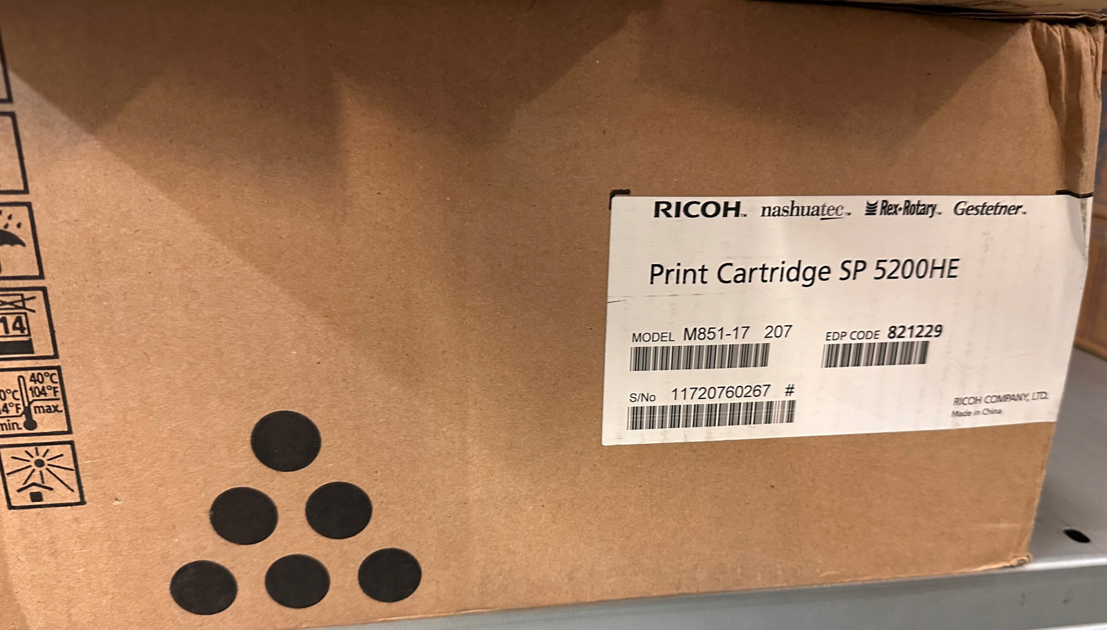 Toner Ricoh Sp 5200HE Originál 406685, 821229 pro zařízení SP5200, SP5210