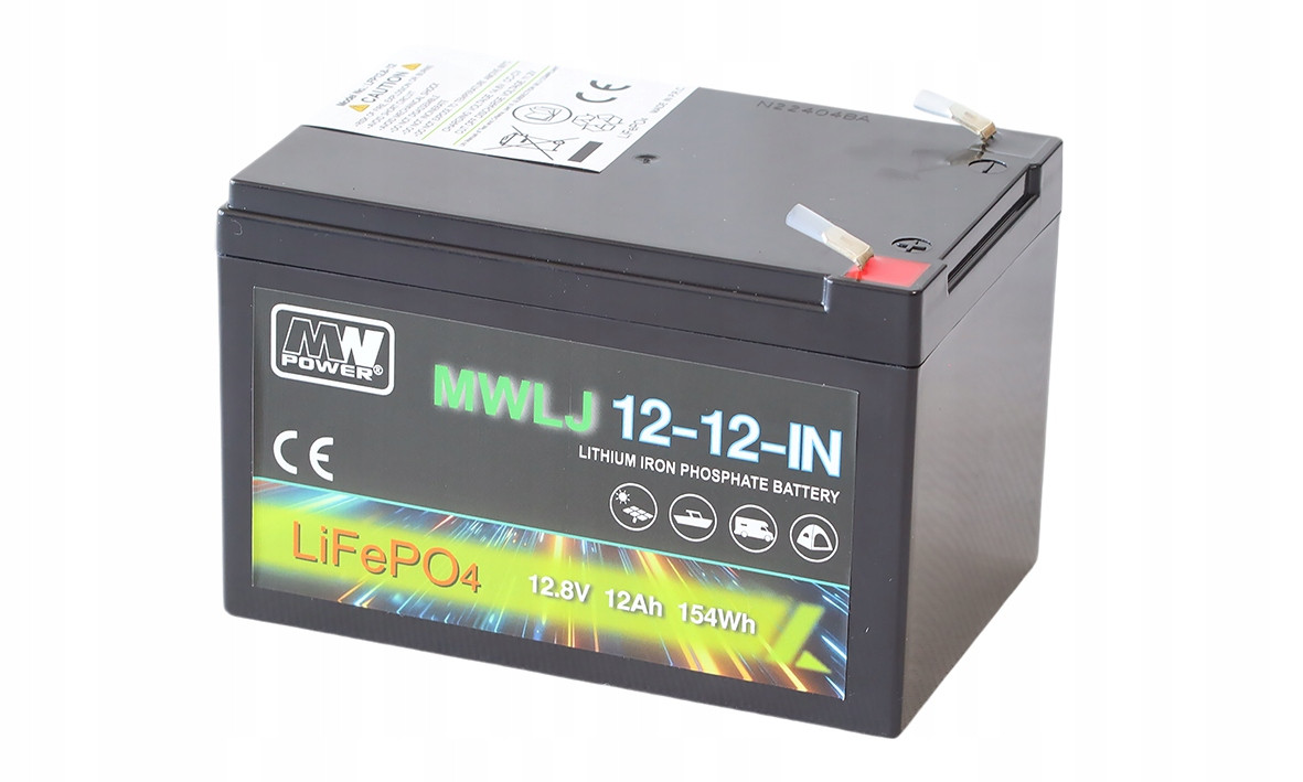 Mwlj 12-12-IN: akumulátor LiFePO4 12.8V/12Ah In LiFePO4 battery 12.8V/12A