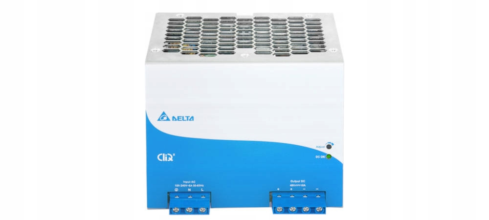 Delta Din lišta 48V/10A, Cliq II, Vysoká účinnost