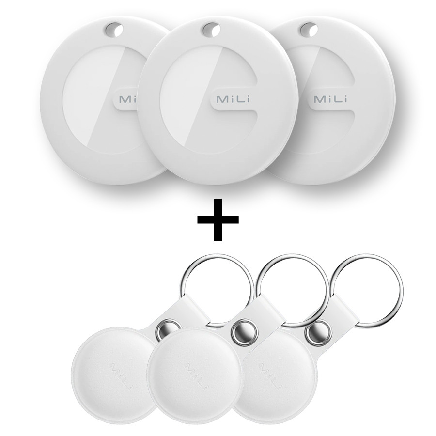 MiTag Bluetooth iOS lokátor Apple Tag iPhone 3x Bílý Kryt Příchytka