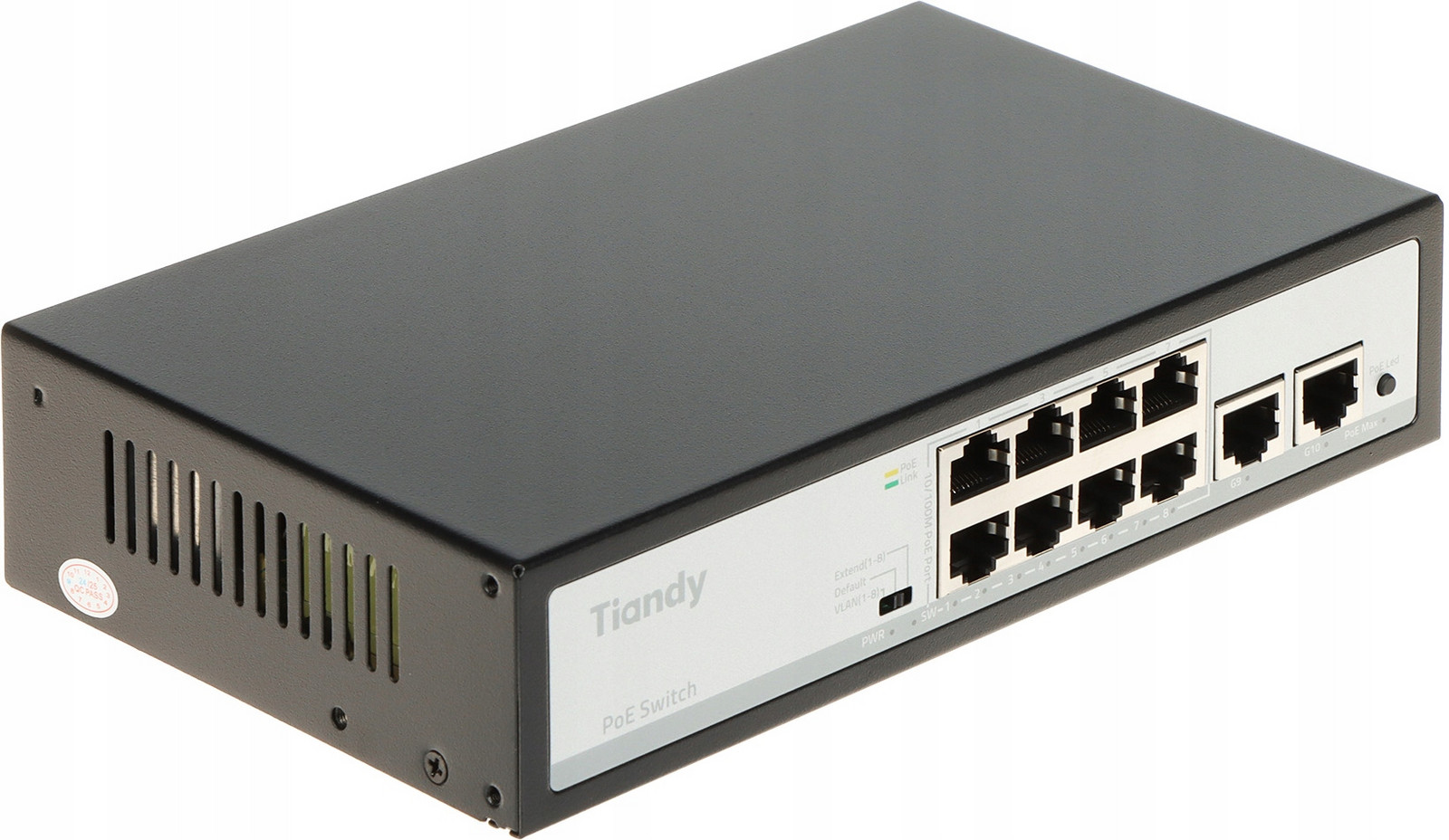 Switch Poe TC-P3S010 SPEC:H/0820/AT/90 8PORTOVÝ Tiandy