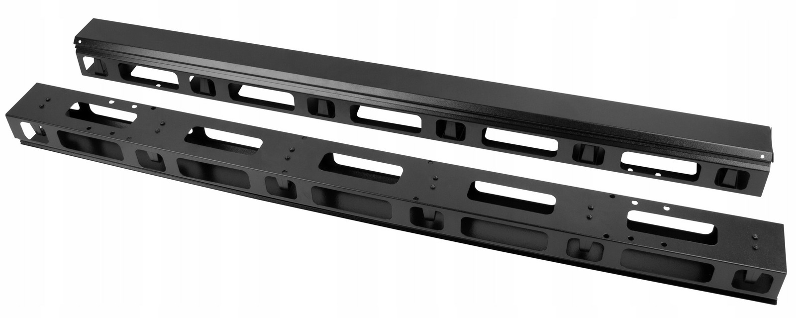 Organizér Kabelů Vertikální Pro Stojací Skříně 27U 2 Kusy Černý Lanberg