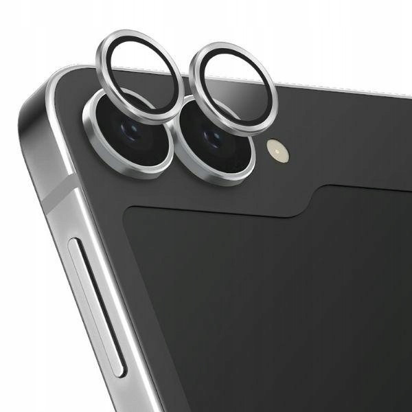 Uniq Optix hliníkový chránič objektivu fotoaparátu Sam Z Flip6 F741 třpytivá bílá s