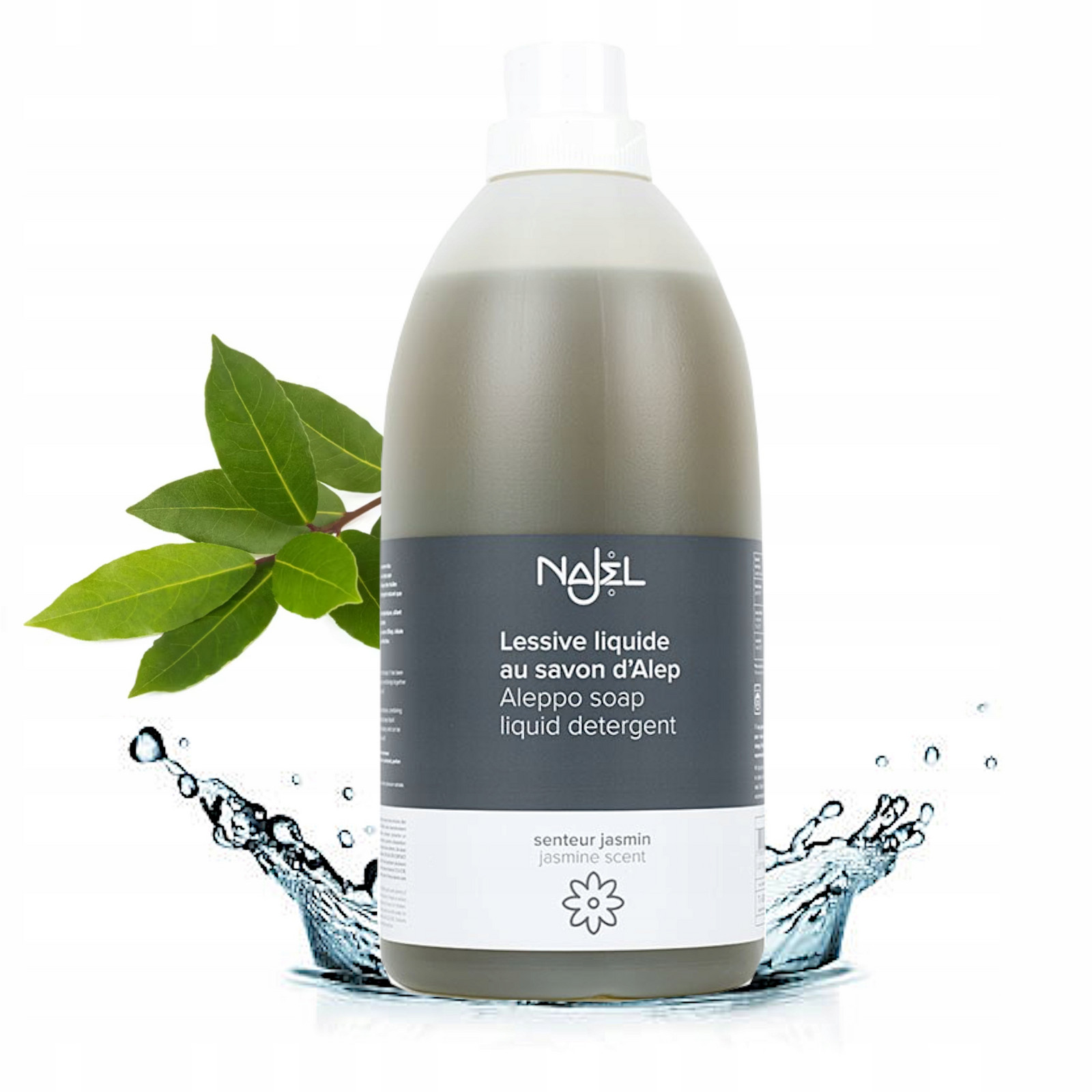 Tekutý prací prostředek Najel Jasmínový Přírodní 2 Litry Olivový a vavřínový olej