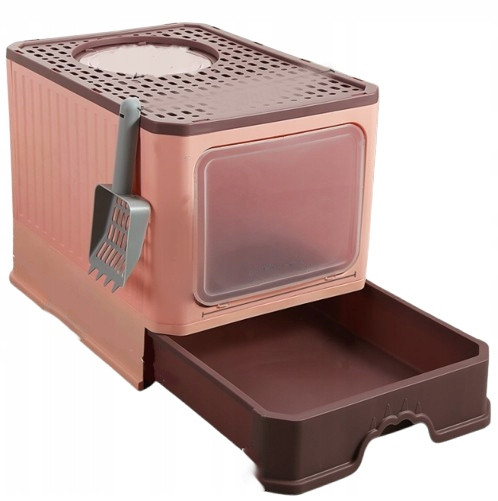 Kyveta Krytá Pro Kočky 38x40x50cm Růžová