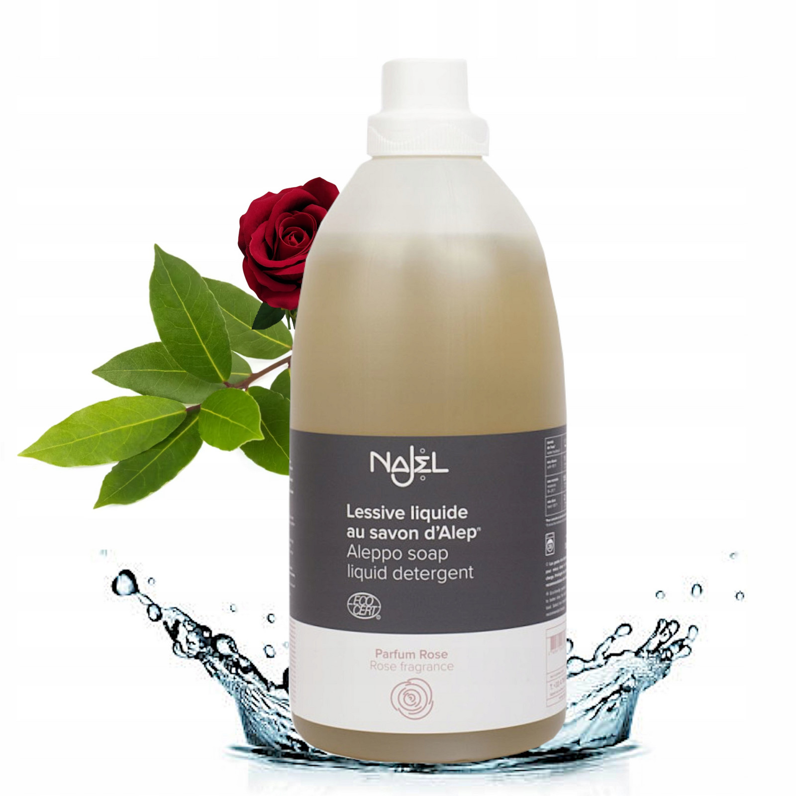 Růžový tekutý prací prostředek Najel Přírodní 2 Litry s olivovým olejem