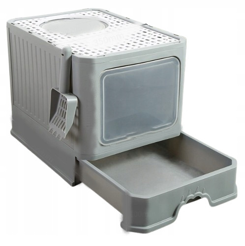 Krytá Kyveta Pro Kočky 38x40x50cm Šedá