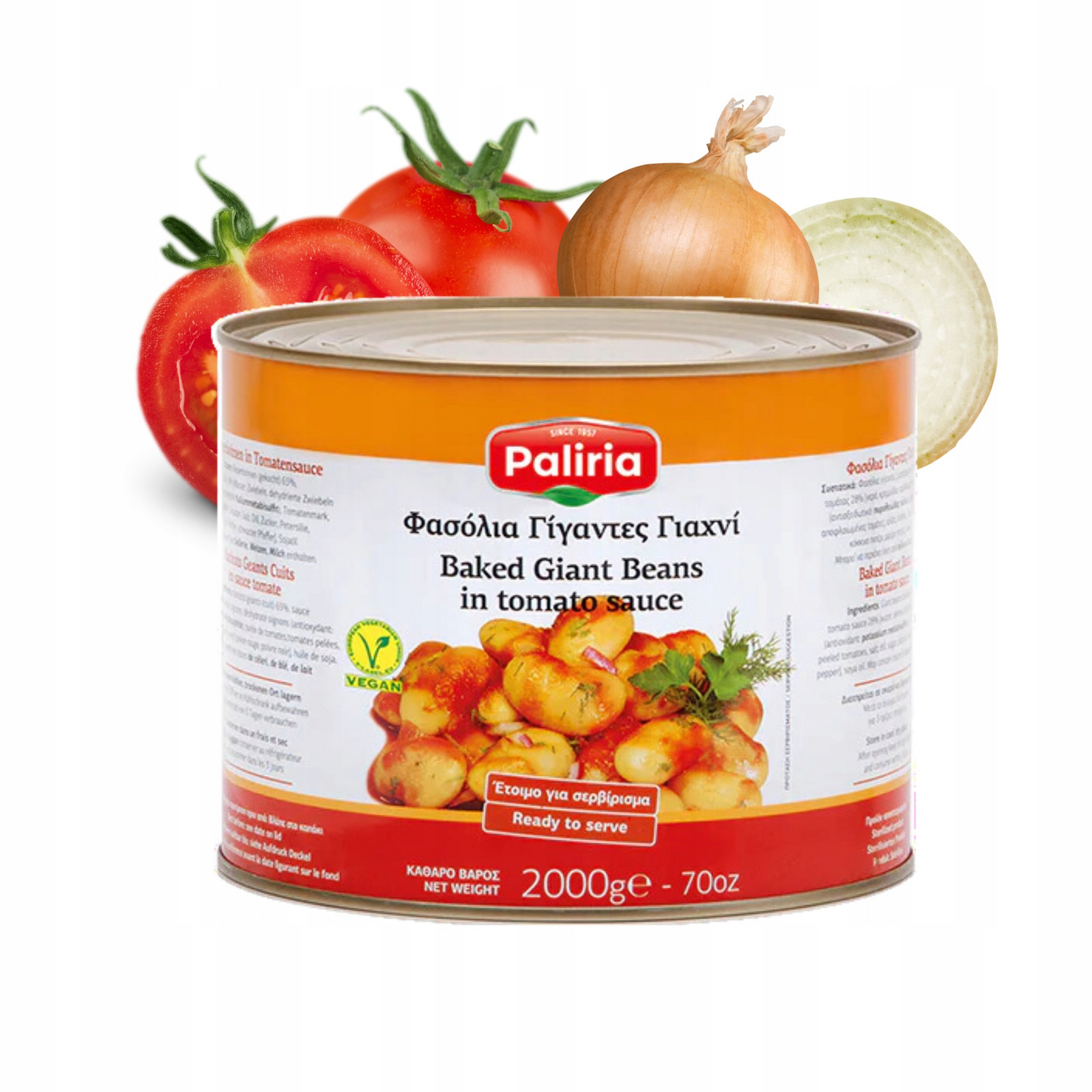 Fazole Gigant v rajčatové omáčce Paliria – 2000g