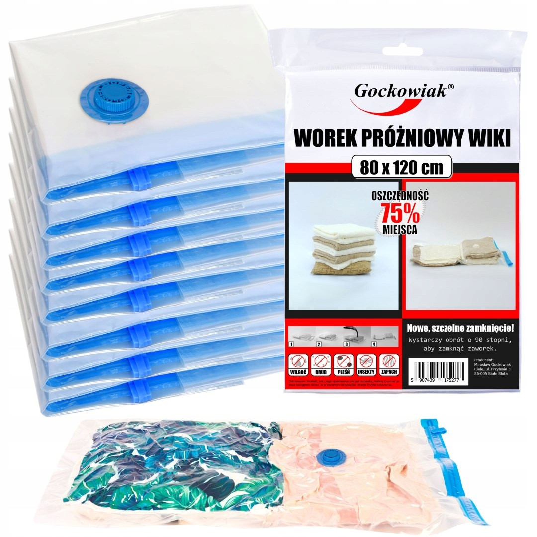 Ochranný Vakuový Sáček Na Oblečení Povlečení Deky 80X120 CM Sada 10 Kusů