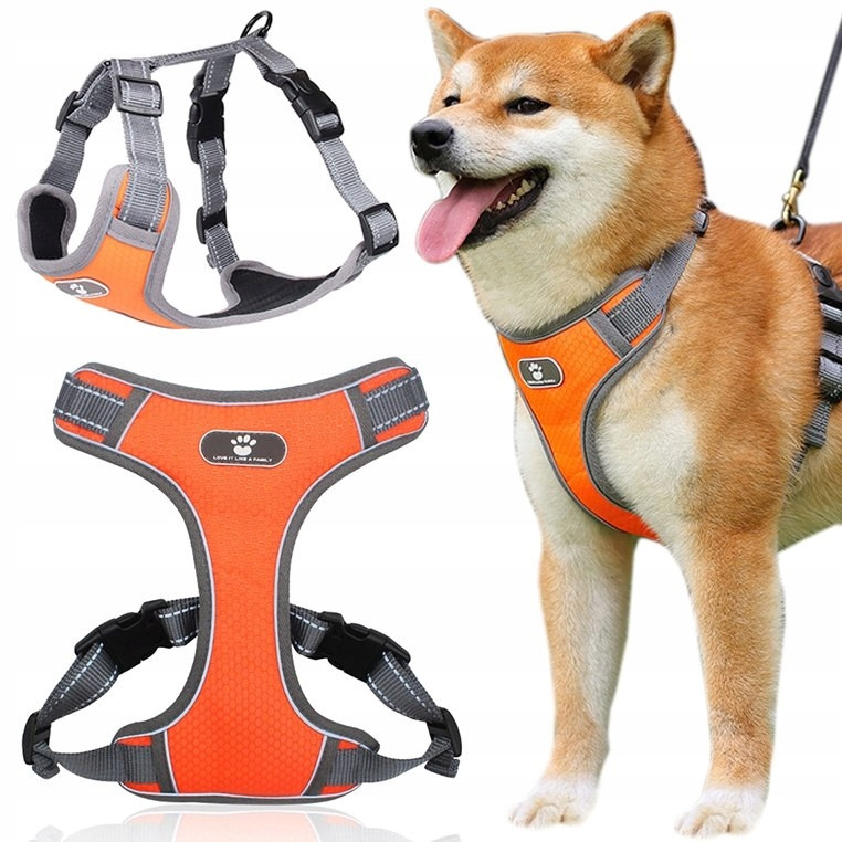 Postroj Pro Psa Beztlakový Nastavitelný Guard Silný S Regulací Odrazkou L