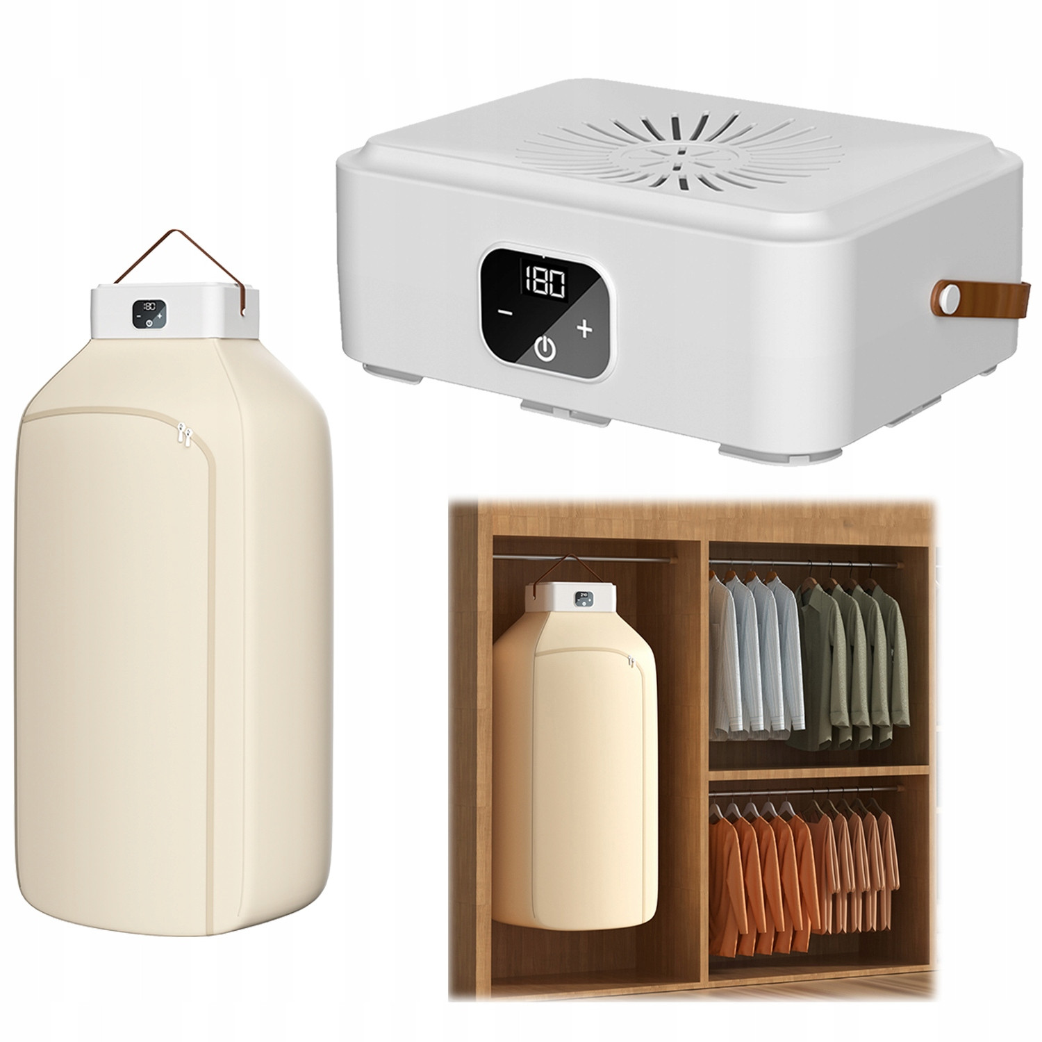 Do Szafy Elektryczna Suszarka Do Ubrań Z Timer Składana Szybkoschnąca 650W