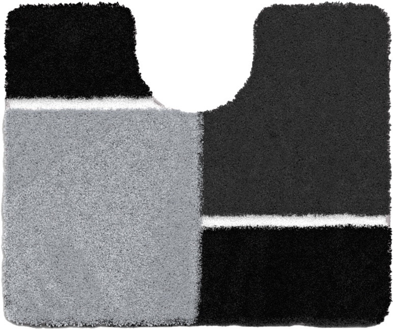 BATEX ENEMA - Koupelnová předložka antracit Rozměr: 50x60 cm s výřezem pro WC