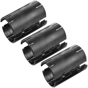 Rovná skládací spojka LSP 25 pro pevné a ohebné trubky, Sada 3ks,  PVC UV černá