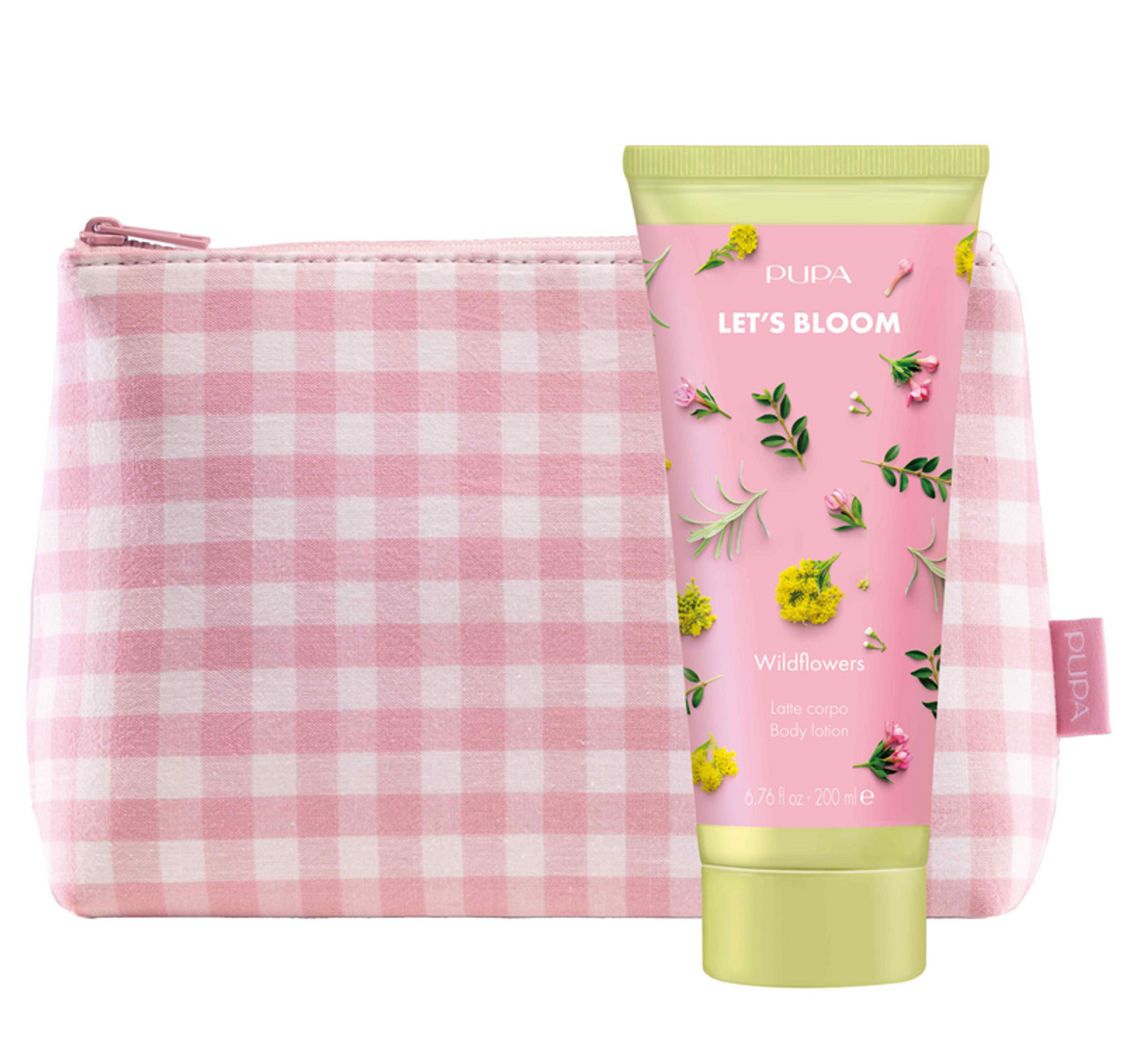 PUPA Milano Tělové mléko s taštičkou Wild Flowers Let`s Bloom (Body Lotion) 200 ml