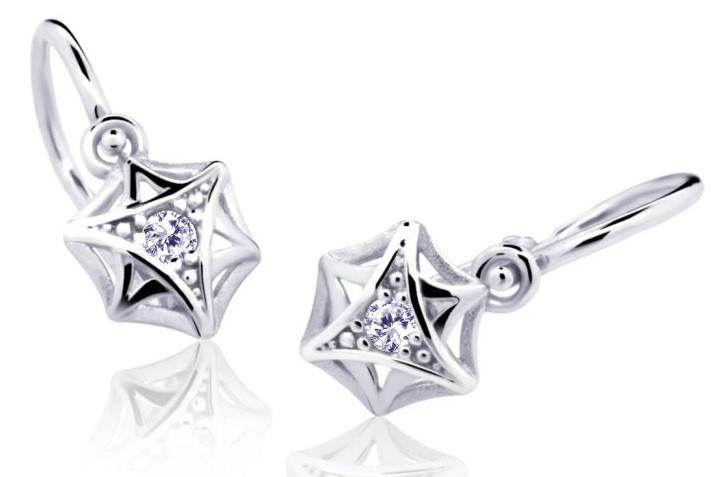 Cutie Diamonds Dětské náušnice z bílého zlata s diamanty C2209-10-10-X-2-D