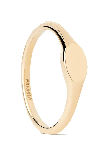 PDPAOLA Originální pozlacený prsten Oval Mini AN01-C46 52 mm