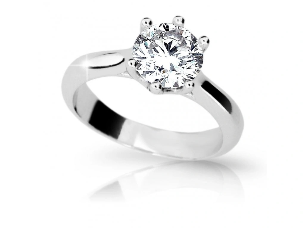 Cutie Jewellery Okouzlující zásnubní prsten z bílého zlata Z6876-1885-10-X-2 60 mm