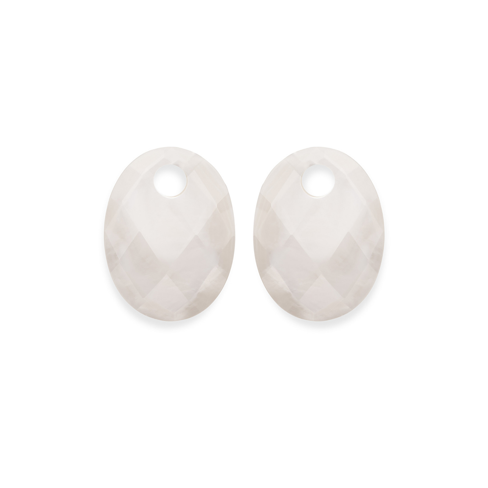 Sparkling Jewels Oválné přívěsky na náušnice z perleti EAPEARL-MO