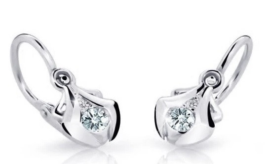Cutie Diamonds Krásné dětské náušnice z bílého zlata s diamanty C2224-10-10-X-2-D