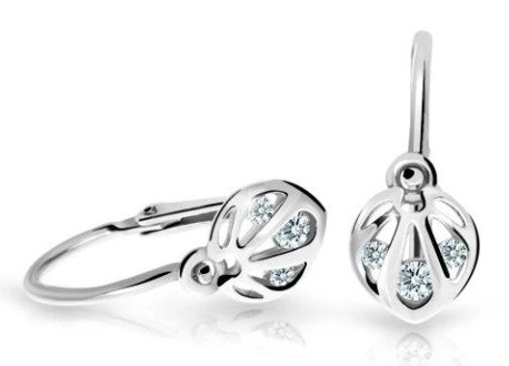 Cutie Diamonds Krásné dětské náušnice z bílého zlata s diamanty C2265-10-10-X-2-D